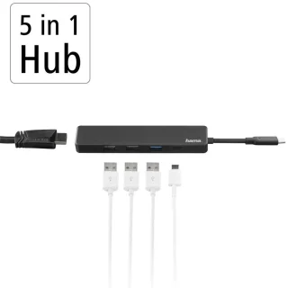 Hama USB-C Multiport-hub 5-poorts