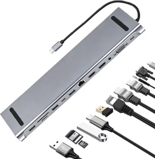 Homevero USB C dockingstation 12 in 1