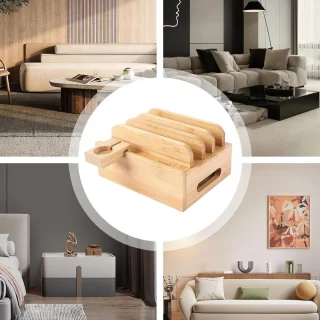 Houten docking station multicolor