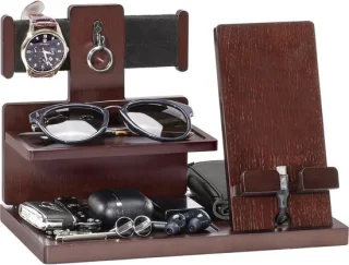 Houten Docking Station - Nachtkastje Organizer