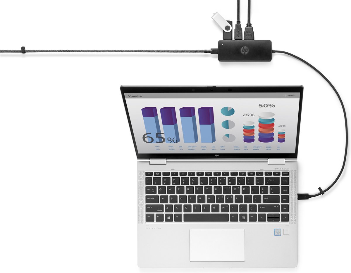 HP Travel Hub dockingstation zwart