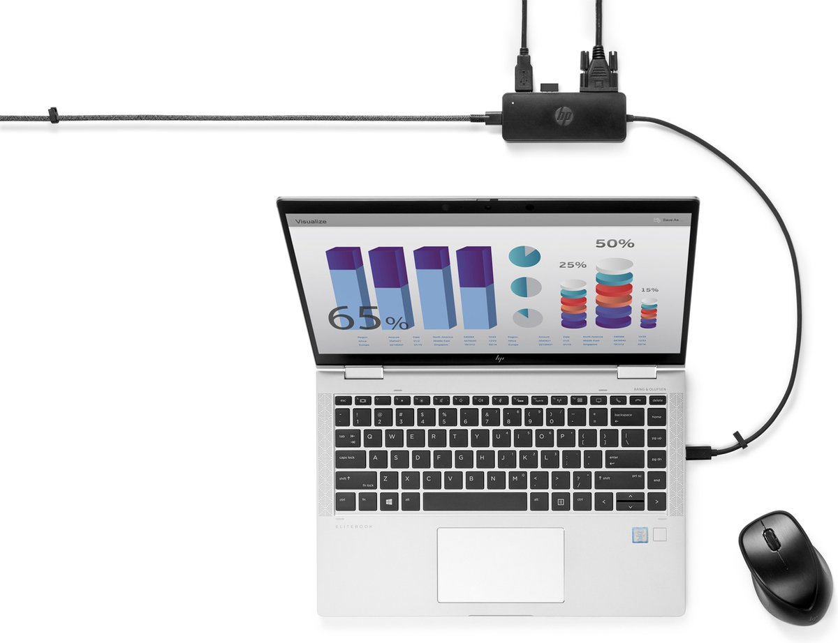 HP Travel Hub dockingstation zwart