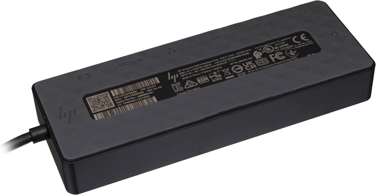 HP Universal USB-C Multiport Hub Docking Station M93490-001