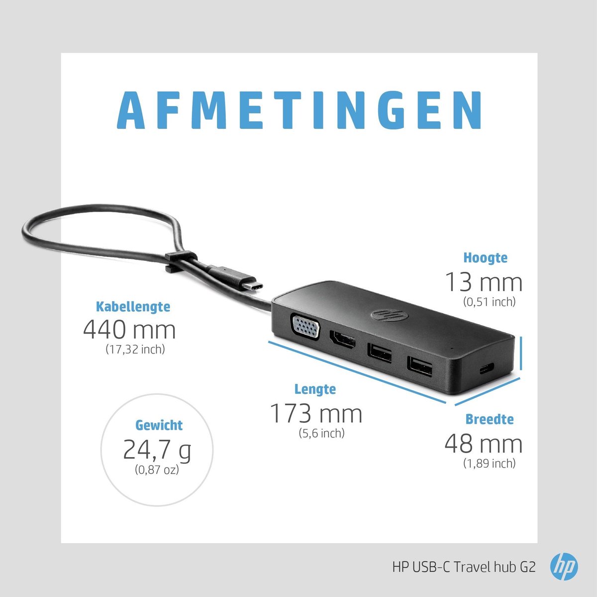 HP USB-C Travel Hub G2 Dockingstation Universeel