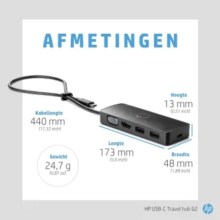 HP USB-C Travel Hub G2 Dockingstation Universeel