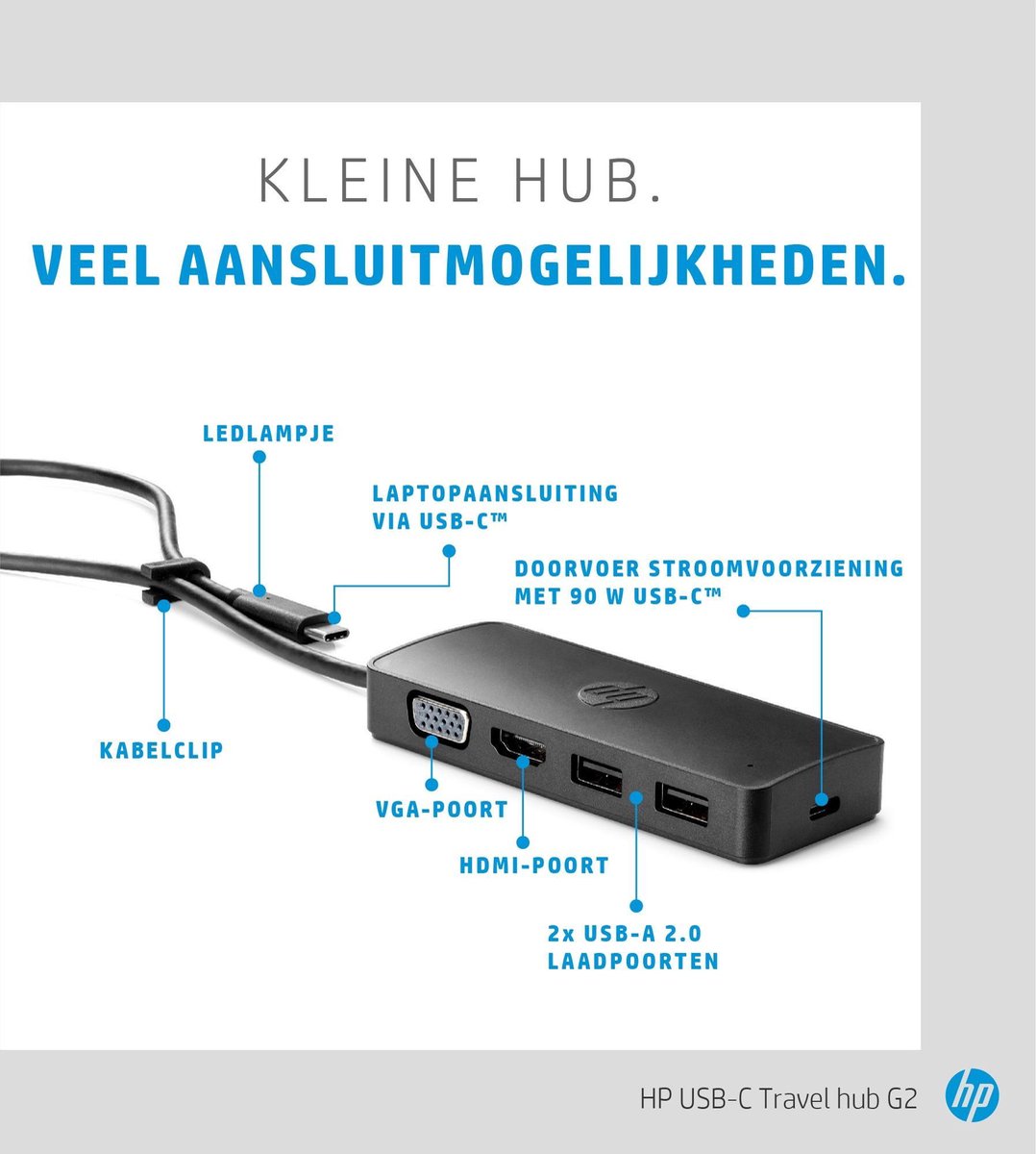 HP USB-C Travel Hub G2 Dockingstation Universeel