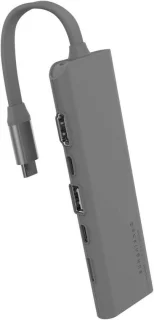 Hub Adapter 5-poorts Grijs