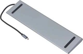 Hub docking station - type c adapter - grijs