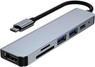 Huba usb c hub 6-in-1