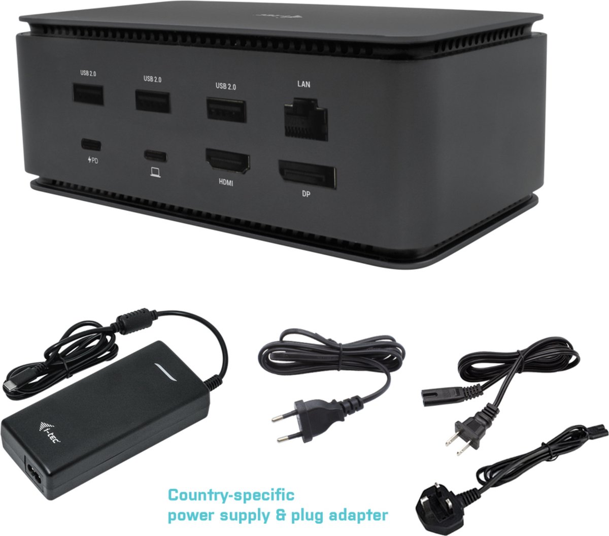 i-tec Compact USB-C Docking Station 4K HDMI DP 100W