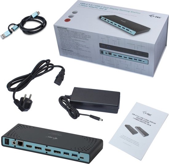 I-Tec Dual Dock PD 65W USB 3.0 USB-C