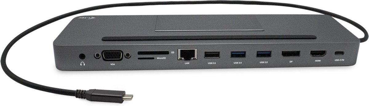 i-tec Metal SB-C 4K 3x Display Docking Station PD85W + Universal Charger 100W