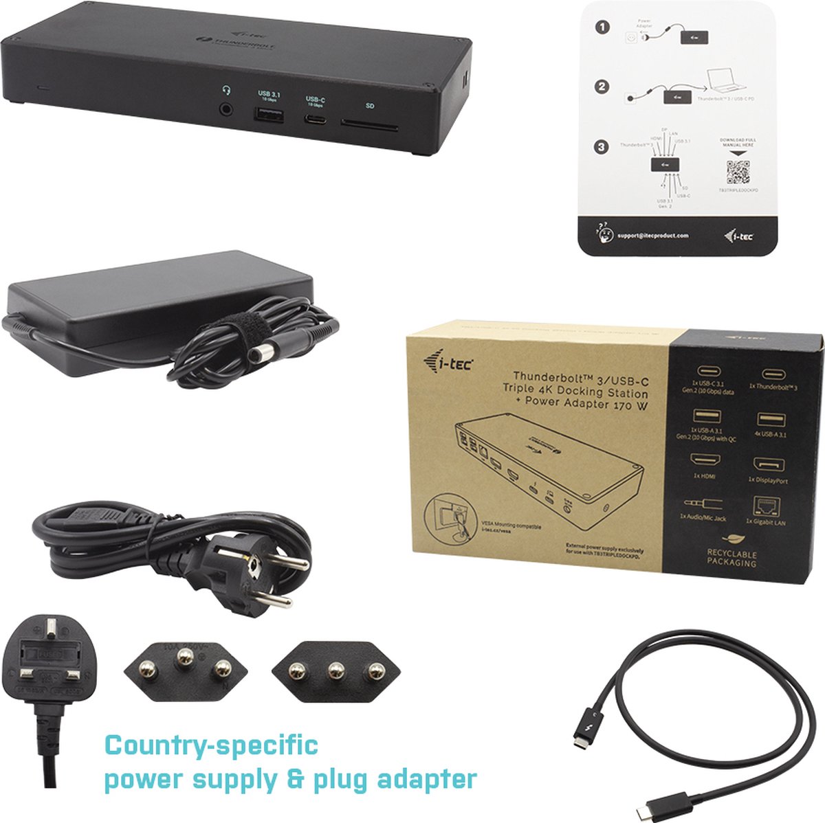 i-Tec Thunderbolt 3 Docking Station Triple Display