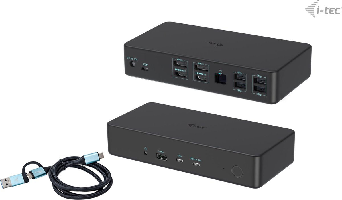 De I-Tec Universal Docking Station 2x HDMI 2x DP in één oogopslag