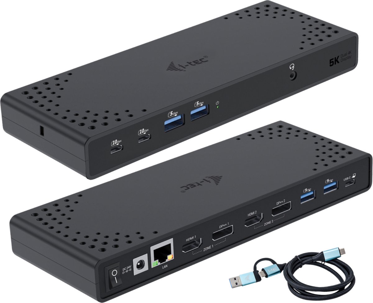 i-tec Universeel USB-C Docking Station met HDMI, DisplayPort en Ethernet