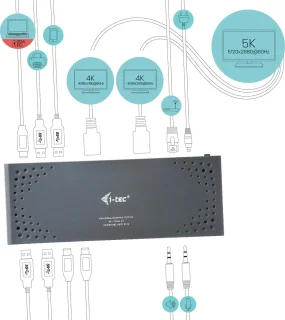 i-tec Universeel USB-C Docking Station met HDMI, DisplayPort en Ethernet