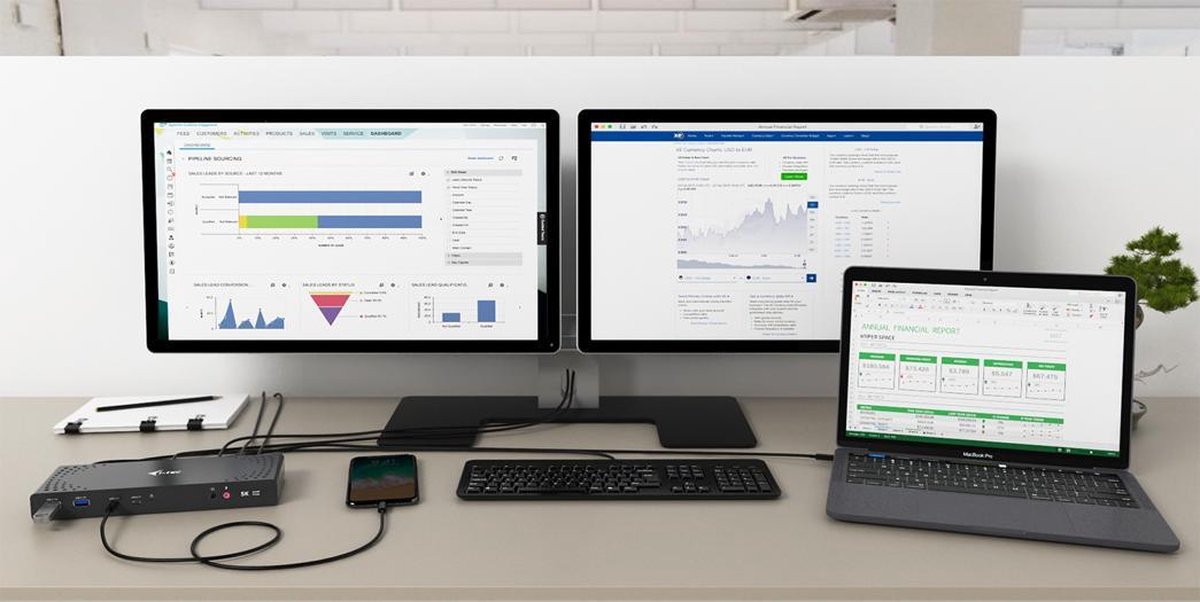 i-tec Universeel USB-C Docking Station met HDMI, DisplayPort en Ethernet