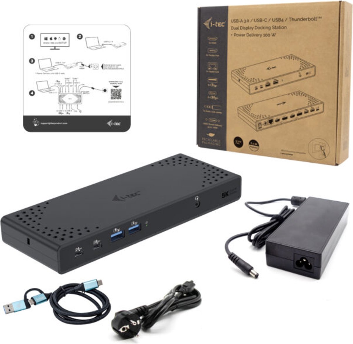 i-tec Universeel USB-C Docking Station met HDMI, DisplayPort en Ethernet