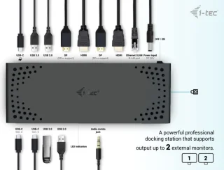 I-tec USB-C Docking Station Dual 4K HDMI & DisplayPort