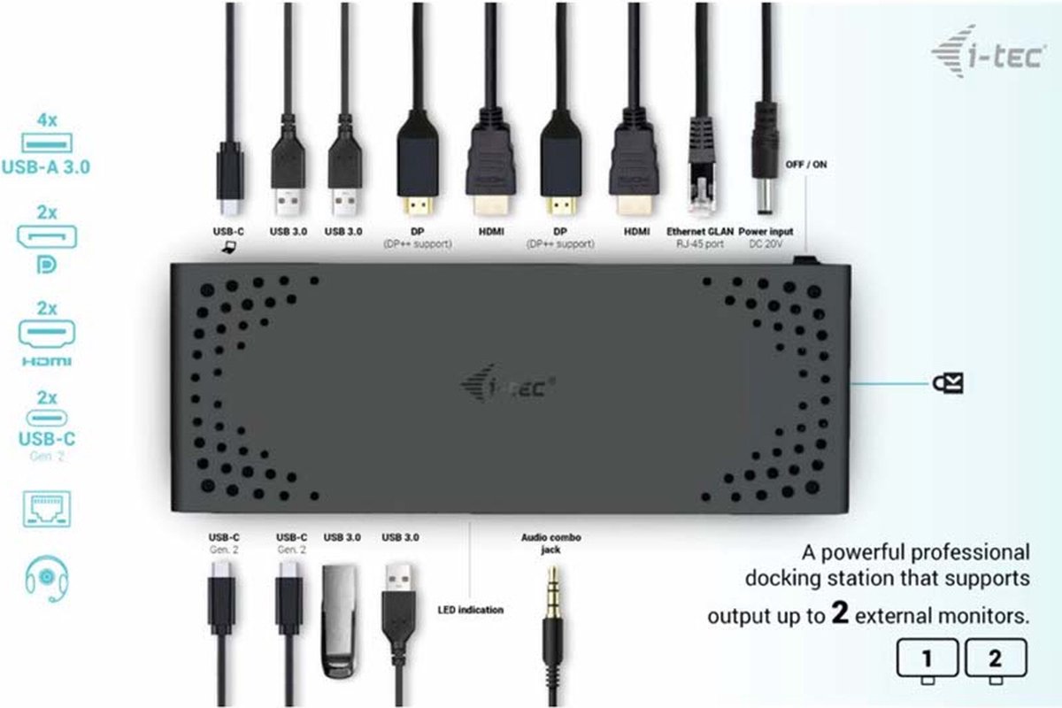 I-tec USB-C Docking Station Dual 4K HDMI & DisplayPort
