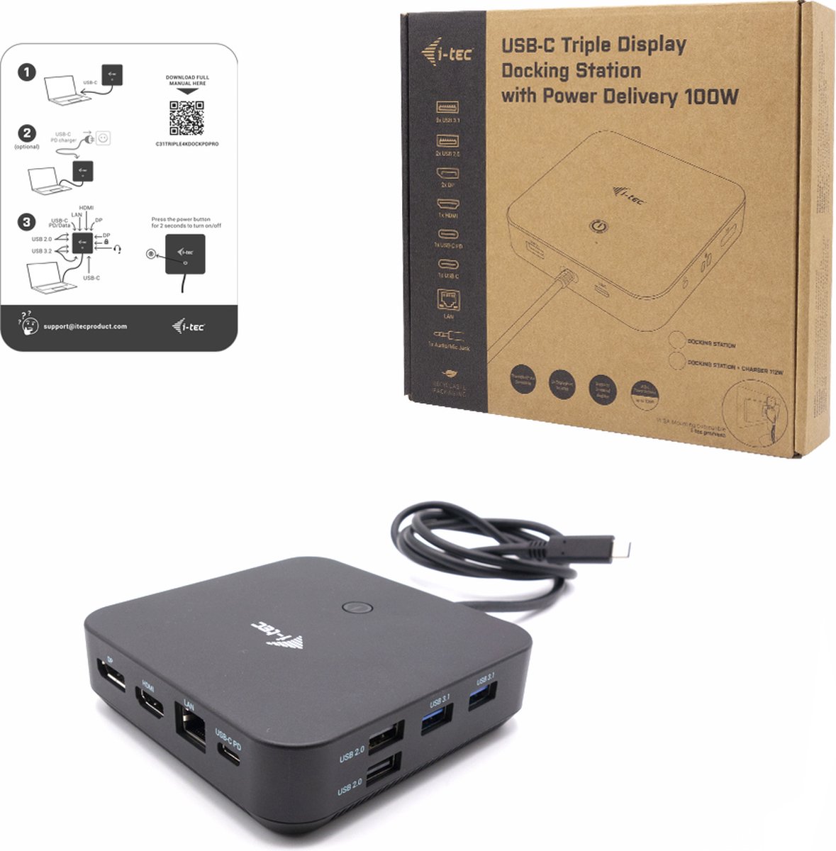 i-Tec USB-C Docking Station HDMI Dual DP