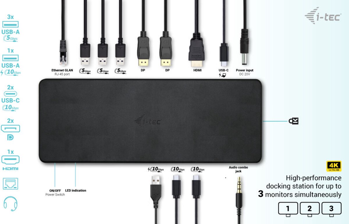 i-Tec USB-C Docking Station Pro Triple Video