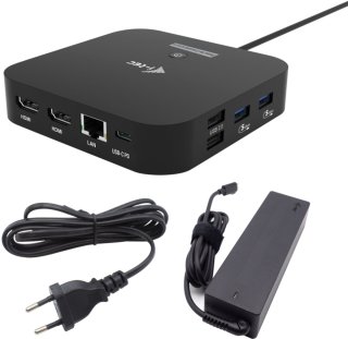 De i-tec USB-C Dual HDMI Docking Station & Universal Charger in één oogopslag