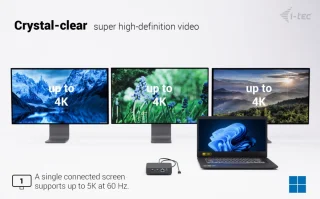 i-tec USB-C Dual HDMI Docking Station + Universal Charger