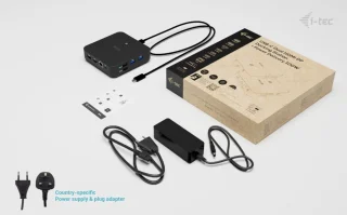 i-tec USB-C Dual HDMI Docking Station + Universal Charger