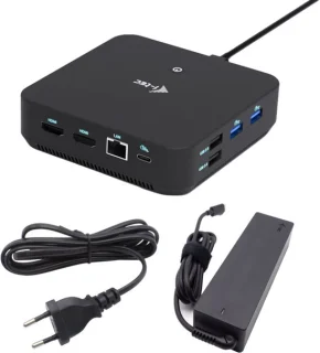 i-tec USB-C Dual HDMI Docking Station + Universal Charger