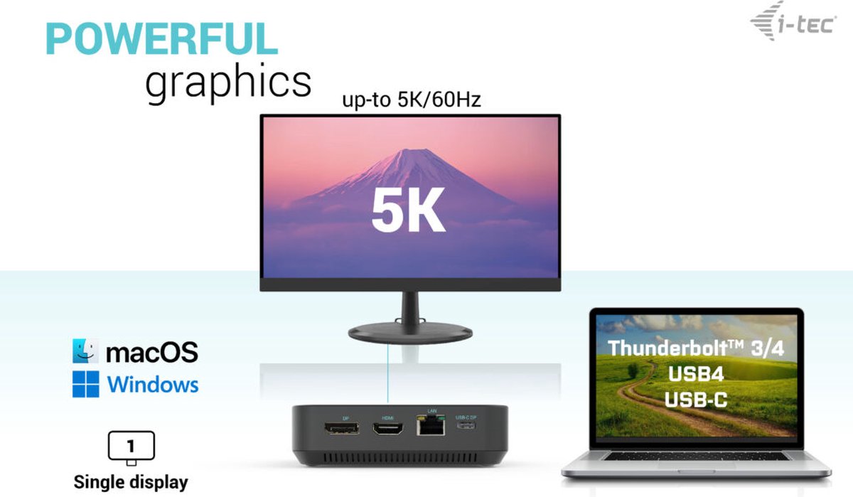 Wat vinden we goed aan de i-Tec USB-C HDMI Dual DP Docking Station 100W