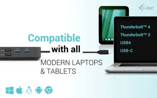 i-Tec USB-C HDMI Dual DP Docking Station 100W