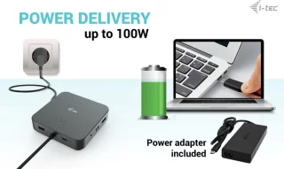 i-Tec USB-C HDMI Dual DP Docking Station 100W
