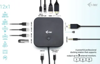 i-Tec USB-C HDMI Dual DP Docking Station 100W