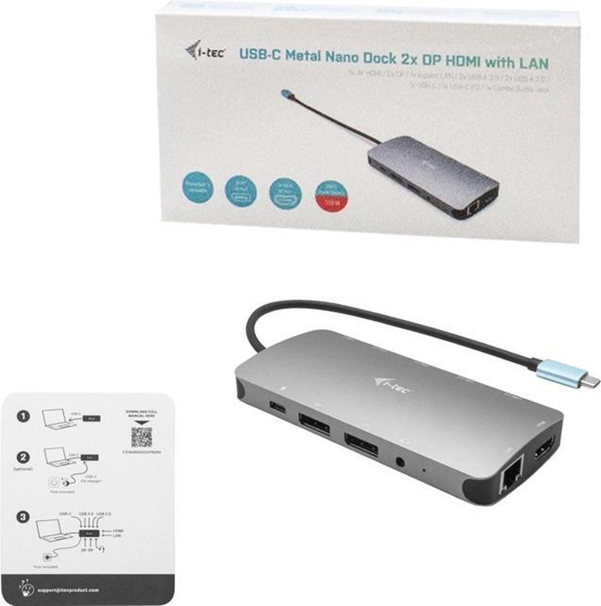i-tec USB-C Hub Metal Nano docking station