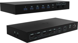 Krachtig 3-host KVM-dock voor professioneel multitasking
