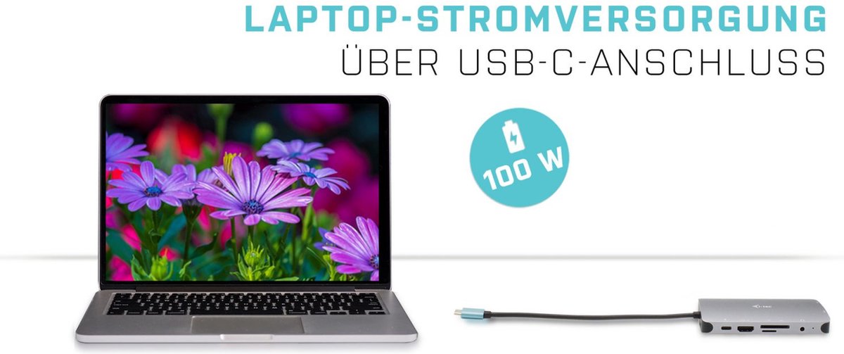 i-tec USB-C Metal Nano Dock HDMI/VGA + 77W Charger