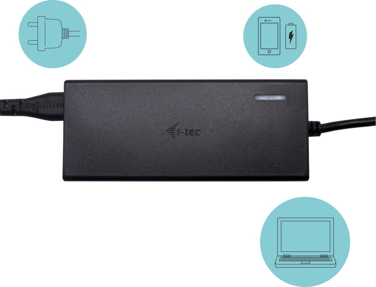 i-tec USB-C Metal Nano Dock HDMI/VGA + 77W Charger