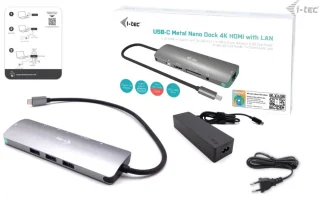 i-tec USB-C Metal Nano Docking Station + Universal Charger 100W