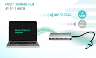 i-Tec USB-C Nano Dock 2x HDMI VGA Ethernet USB-A Kaartlezer USB-C Poort