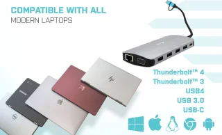 i-Tec USB-C Nano Dock 2x HDMI VGA Ethernet USB-A Kaartlezer USB-C Poort