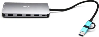 i-Tec USB-C Nano Dock 2x HDMI VGA Ethernet USB-A Kaartlezer USB-C Poort