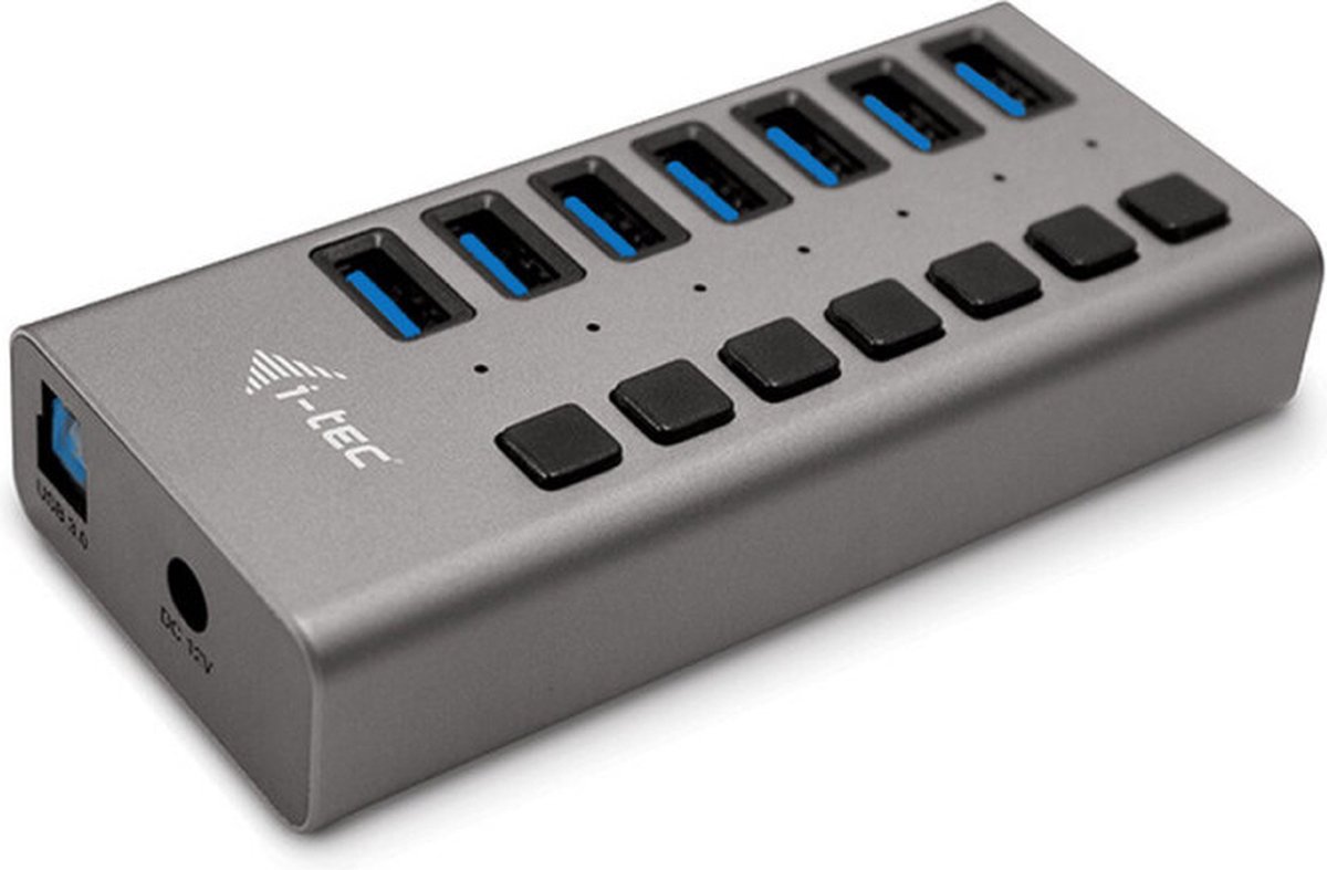 i-tec USB Hub 7 poorten met Power Adapter 36W