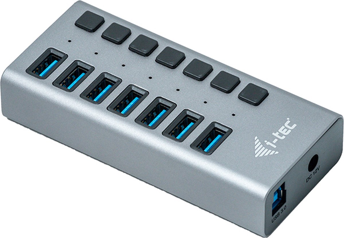 i-tec USB Hub 7 poorten met Power Adapter 36W