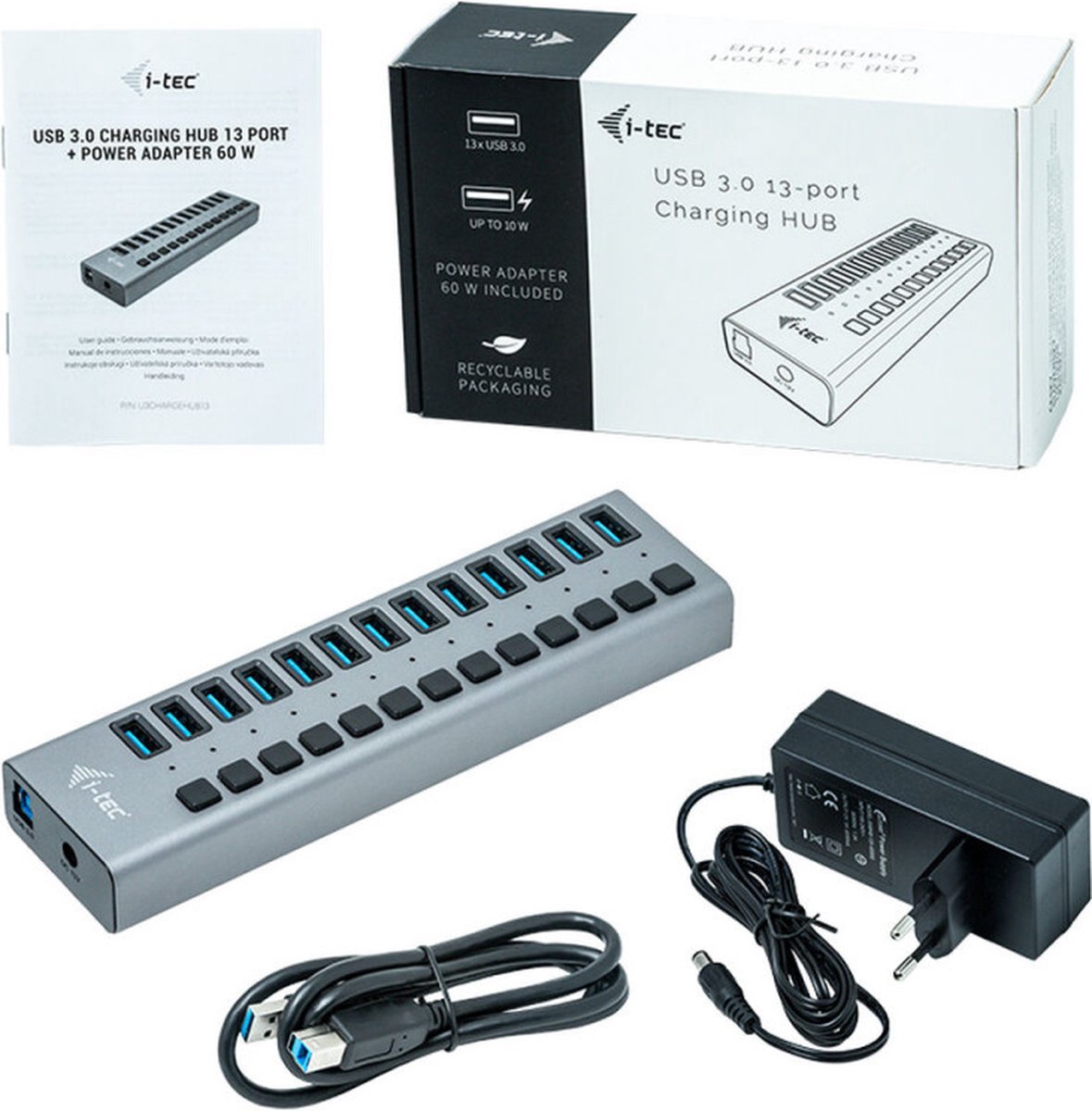 i-tec USB Oplader 13 poorten 60W