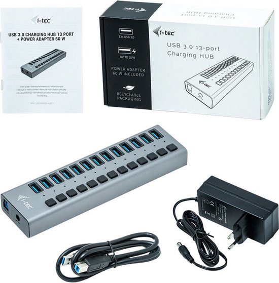 i-tec USB Oplader 13 poorten 60W