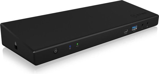 ICY BOX IB-DK2244AC USB 3.2 Gen 1 Type-C Dockingstation Zwart