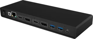 ICY BOX IB-DK2245AC USB 3.2 Gen 1 Type-C Dockingstation Zwart