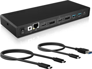 ICY BOX IB-DK2245AC USB 3.2 Gen 1 Type-C Dockingstation Zwart
