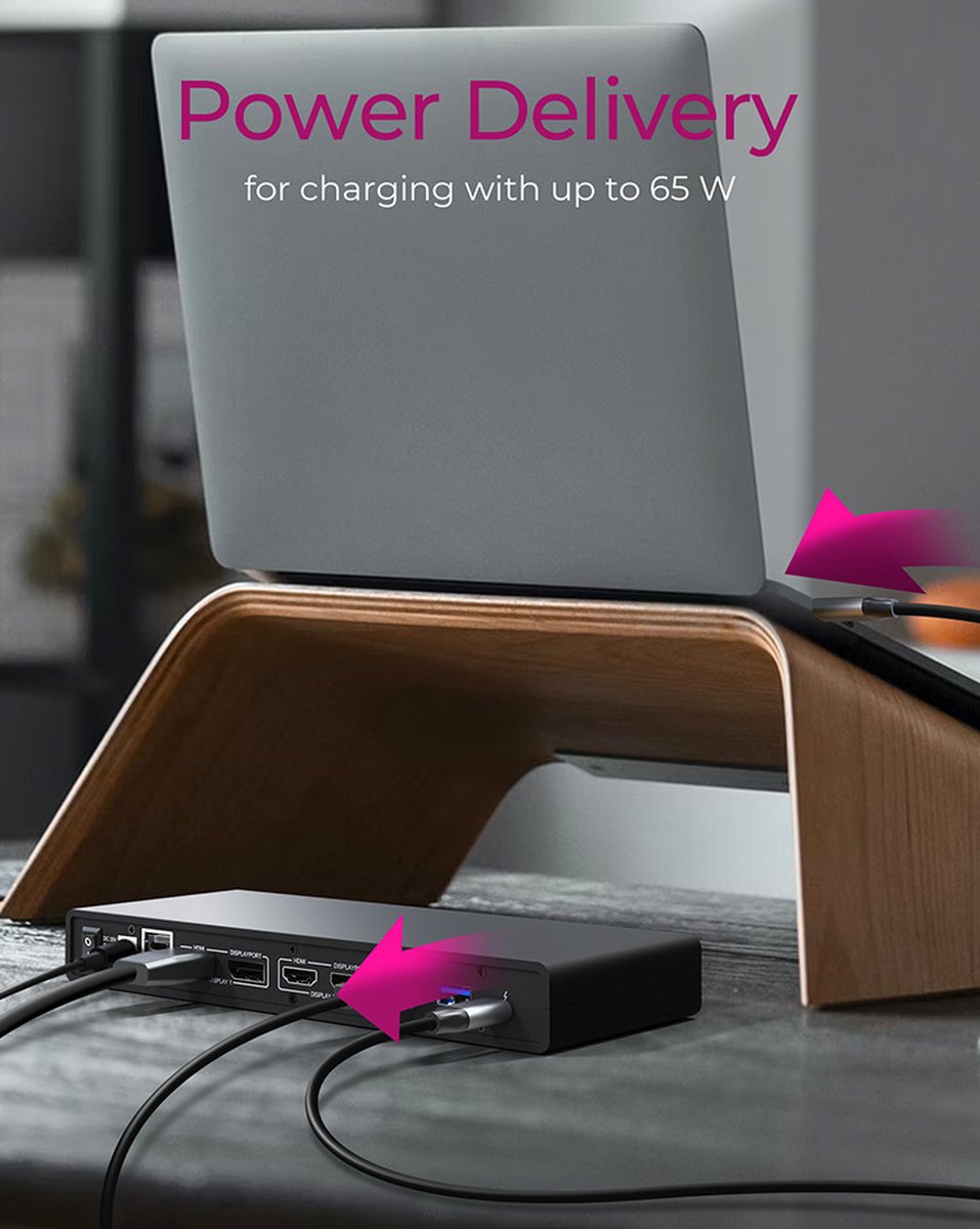 ICY BOX IB-DK2245AC USB 3.2 Gen 1 Type-C Dockingstation Zwart